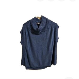 Athleta Blue Turtle Neck Sleeveless Sweater Xs